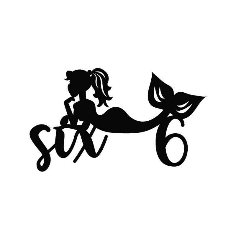 Age 6 Mermaid Cake Topper