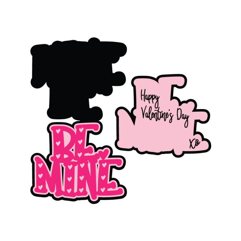Be Mine Valentine's Day Card SVG