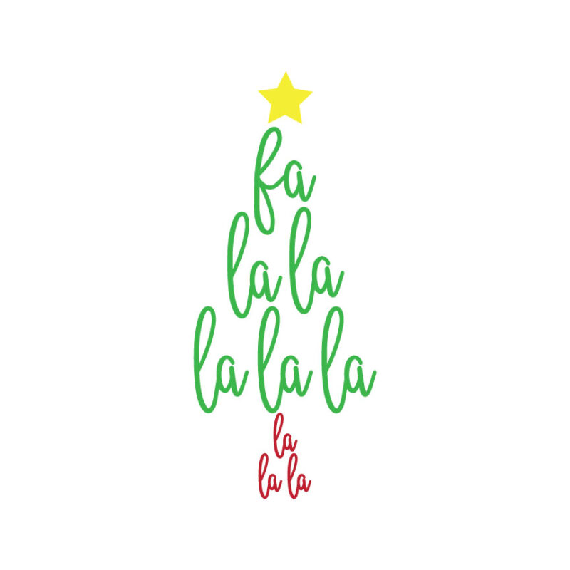 Fa La La La La Christmas Tree SVG