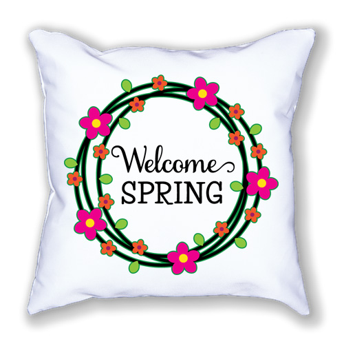Welcome Spring Wreath SVG - Image 2