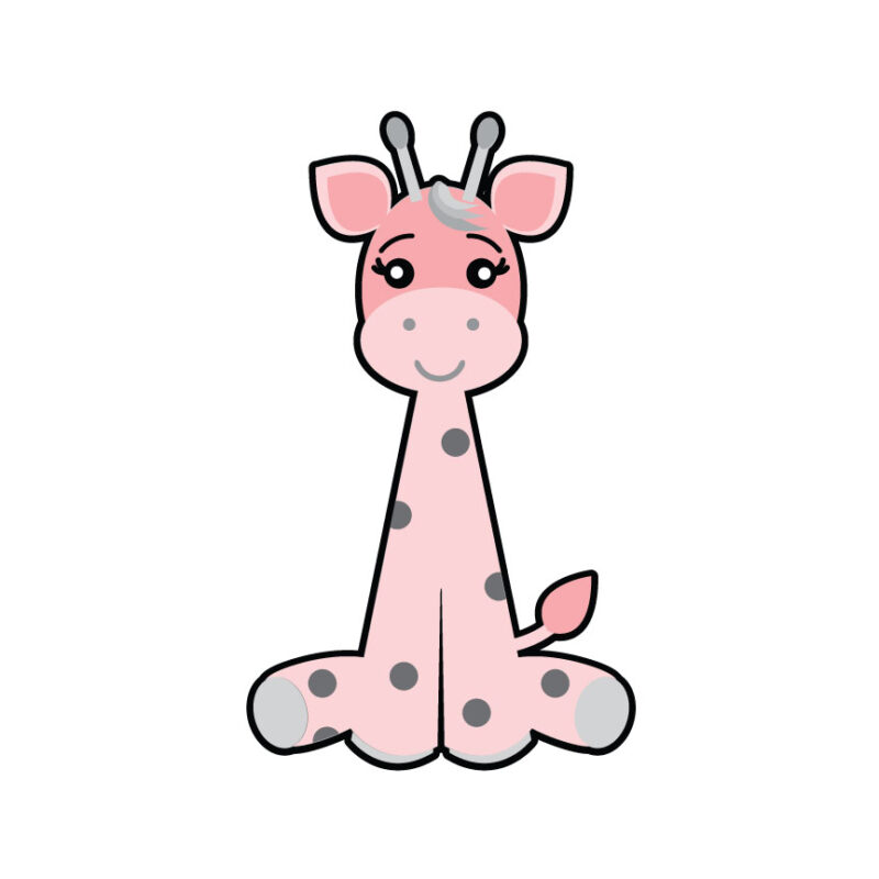 Pink Giraffe SVG