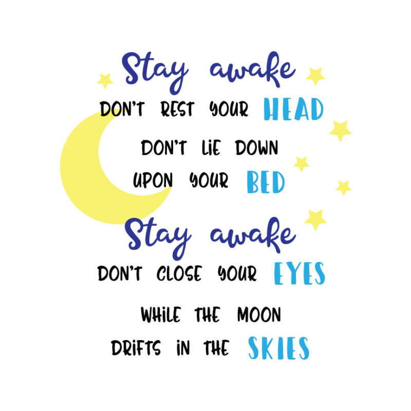 Stay Awake Quote SVG