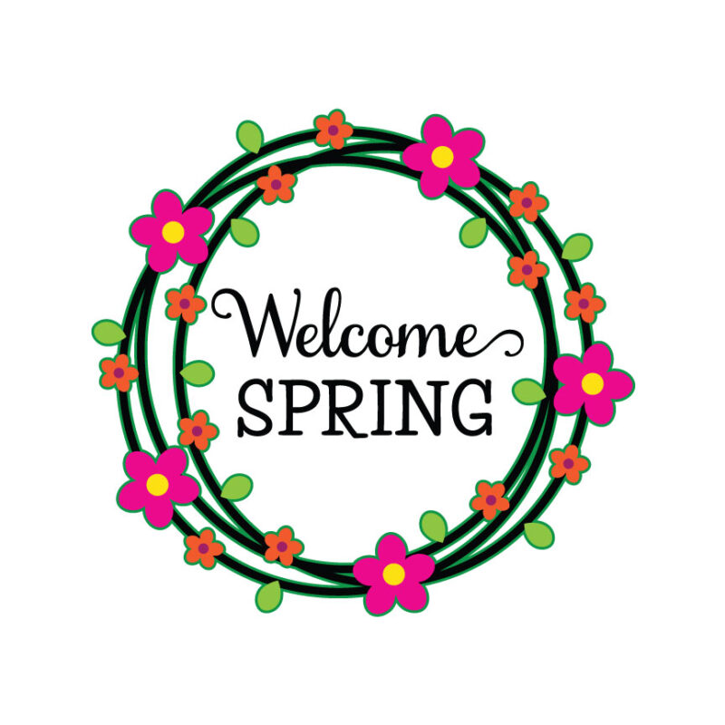 Welcome Spring Wreath SVG