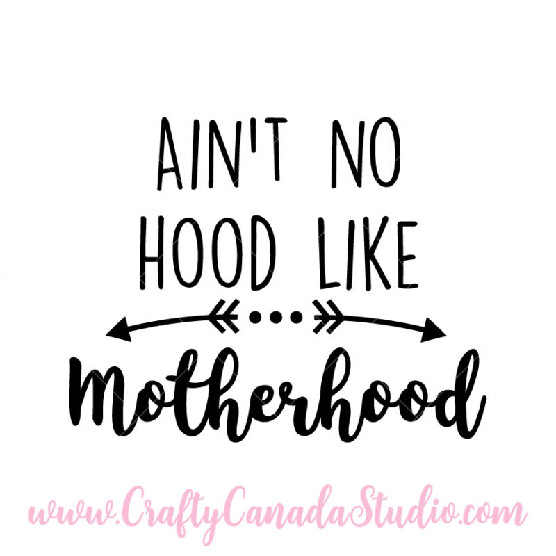 Ain't No Hood Like Motherhood SVG, Mom Quote, Cricut SVG, Cricut Files, svg Files