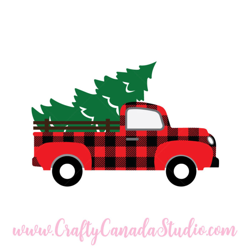 Vintage Truck with Tree SVG