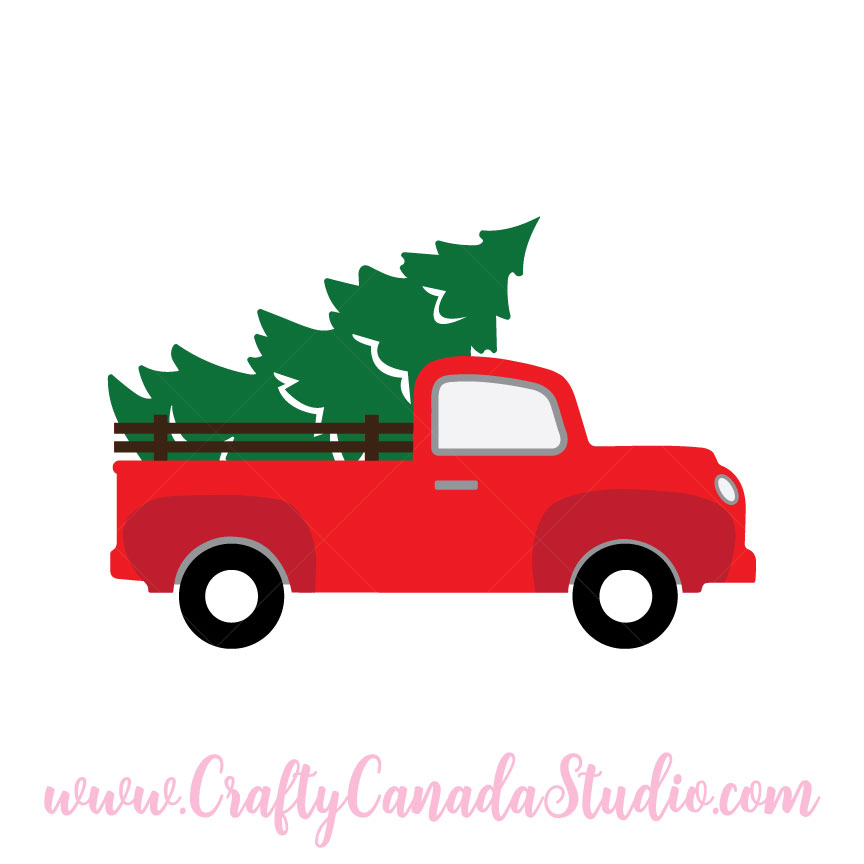 Vintage Truck with Tree SVG - Image 2