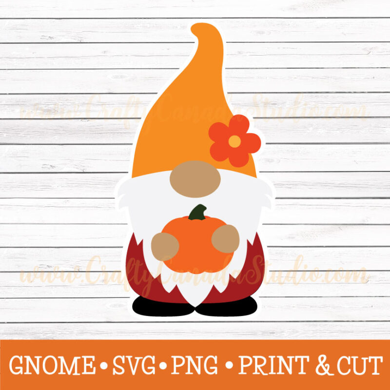 Gnome With Pumpkin SVG