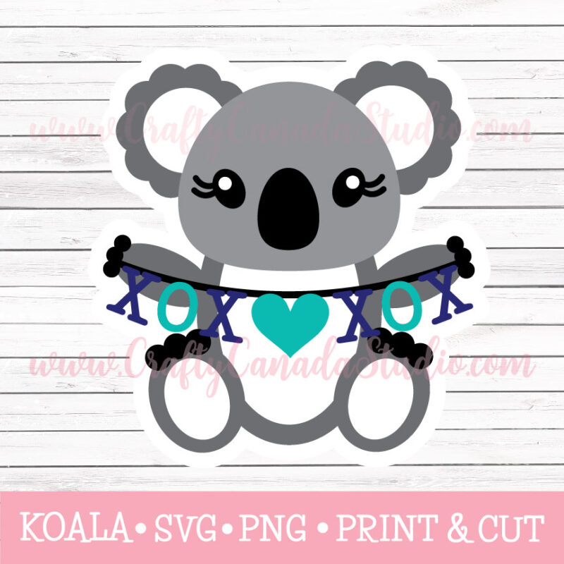 Boy Koala Valentine's SVG