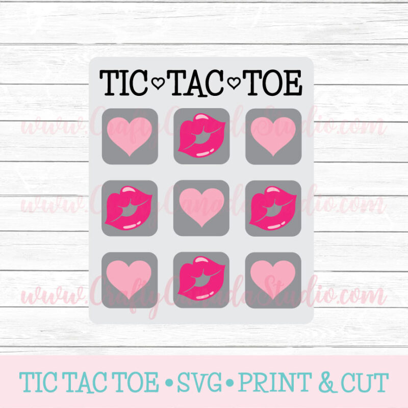 Tic Tac Toe Valentine's SVG