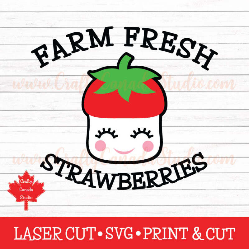 Farm Fresh Strawberries Marshmallow SVG
